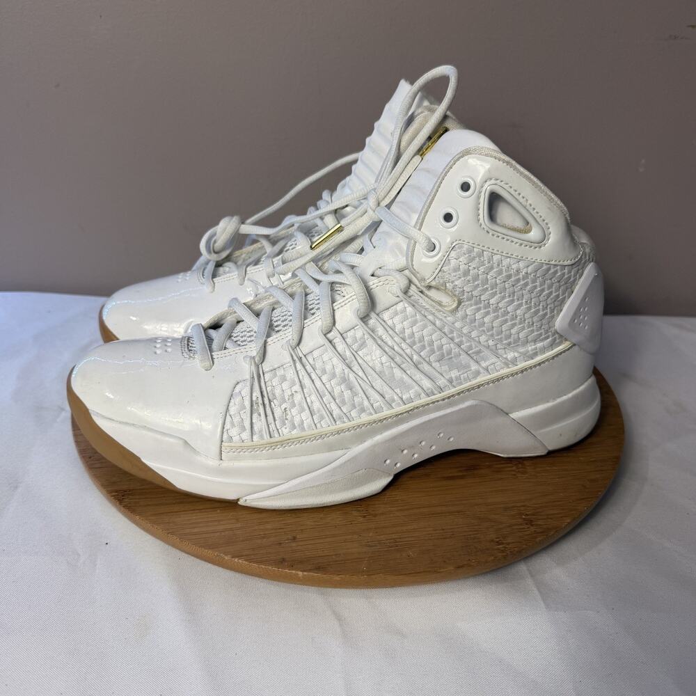 Size 10.5 Nike Hyperdunk Lux White Gold Gum Basketball Shoes 818137-100 VNDS